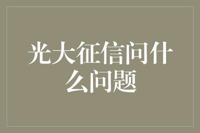 光大征信究竟在問(wèn)什么？—— 深度解析企業(yè)信用調(diào)查與評(píng)估的核心維度